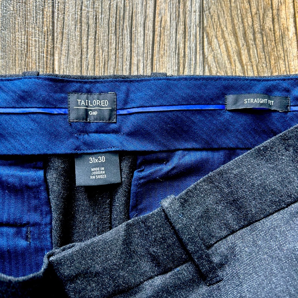 GAP tailored fit wool trousers. 31/30.